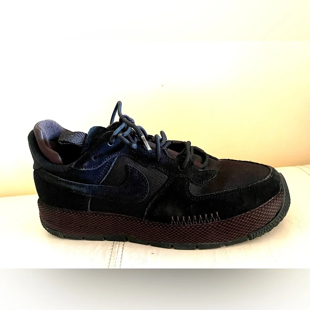 Nike Air Force 1 Wild 'Velvet Brown' Black Sneakers size 6.5